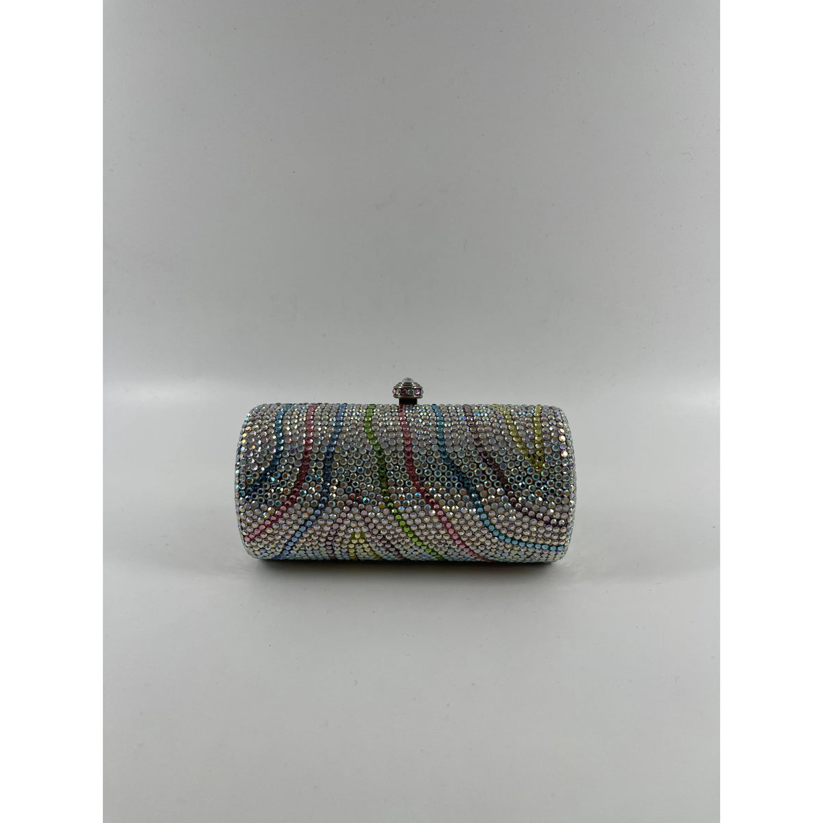 Multicolour/Silver Crystal Mini Clutch